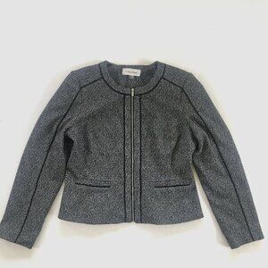 Calvin Klein Zip Front Career Professional Blazer Jacket Women’s SZ 12P